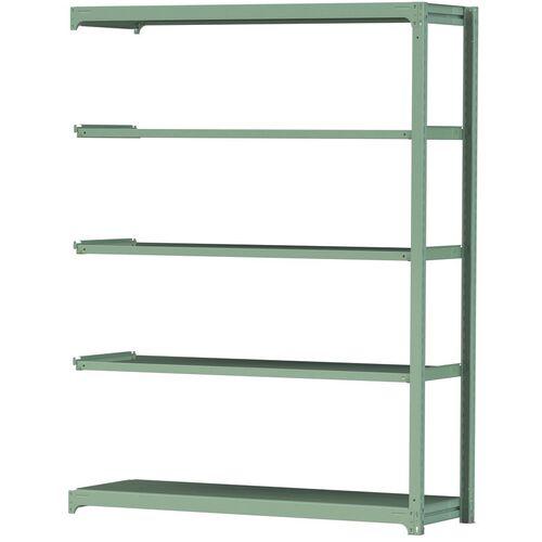 ■ヤマテック ボルトレス中量ラック 300kg/段 W1800×D620×H2400mm 天地5段 ライトグリーン〔品番:3S86625GR〕【3380878:0】[法人・事業所限定][直送元][店頭受取不可]