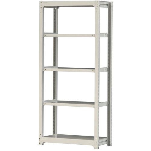 ■ヤマテック ボルトレス中量ラック 300kg/段 W900×D480×H2100mm 天地5段 ホワイトグレー〔品番:3S73485W〕【3380887:0】[法人・事業所限定][直送元][店頭受取不可]