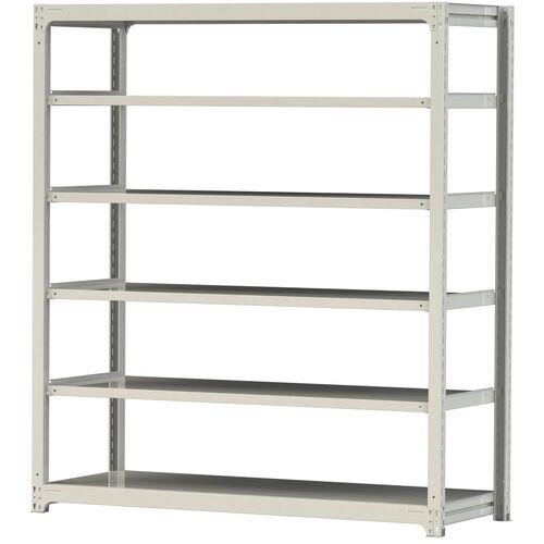 ■ヤマテック ボルトレス中量ラック 300kg/段 W1800&times;D700&times;H2100mm 天地6段 ホワイトグレー〔品番:3S76706W〕【3380910:0】[法人・事業所限定][直送元][店頭受取不可]｜ホームセンターバロー　店