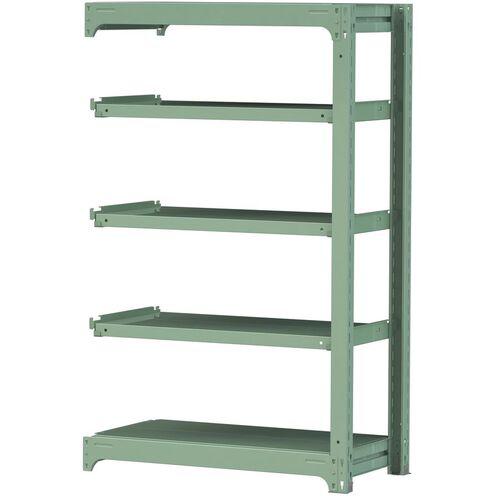 ■ヤマテック ボルトレス中量ラック 300kg/段 W900×D480×H1500mm 天地5段 ライトグリーン〔品番:3S53485GR〕【3380922:0】[法人・事業所限定][直送元][店頭受取不可]
