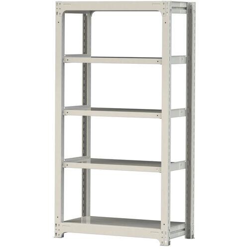 ■ヤマテック ボルトレス中量ラック 300kg/段 W900&times;D480&times;H1800mm 天地5段 ホワイトグレー〔品番:3S63485W〕【3380942:0】[法人・事業所限定][直送元][店頭受取不可]｜ホームセンターバロー　店