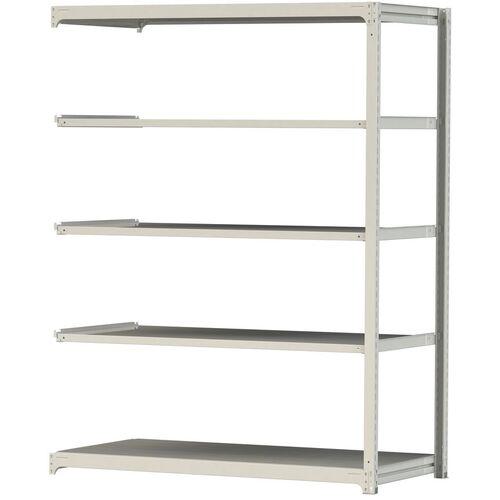 ■ヤマテック ボルトレス中量ラック 300kg/段 W1800&times;D910&times;H2400mm 天地5段 ホワイトグレー〔品番:3S86915WR〕【3380944:0】[法人・事業所限定][直送元][店頭受取不可]｜ホームセンターバロー　店