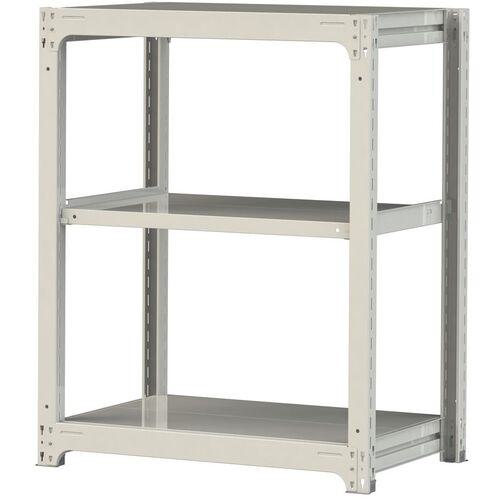■ヤマテック ボルトレス中量ラック 300kg/段 W900×D620×H1200mm 天地3段 ホワイトグレー〔品番:3S43623W〕【3380956:0】[法人・事業所限定][直送元][店頭受取不可]