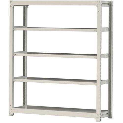 ■ヤマテック ボルトレス中量ラック 300kg/段 W1500×D480×H1800mm 天地5段 ホワイトグレー〔品番:3S65485W〕【3380959:0】[法人・事業所限定][直送元][店頭受取不可]
