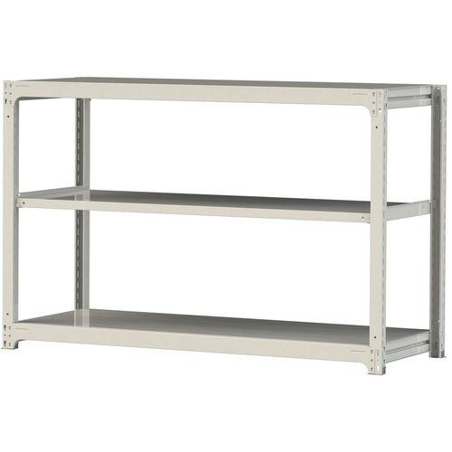 ■ヤマテック ボルトレス中量ラック 300kg/段 W1800×D700×H1200mm 天地3段 ホワイトグレー〔品番:3S46703W〕【3381525:0】[法人・事業所限定][直送元][店頭受取不可]
