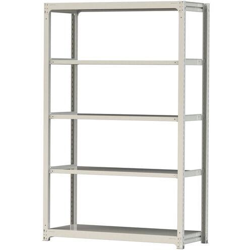 ■ヤマテック ボルトレス中量ラック 300kg/段 W1500&times;D620&times;H2400mm 天地5段 ホワイトグレー〔品番:3S85625W〕【3381548:0】[法人・事業所限定][直送元][店頭受取不可]｜ホームセンターバロー　店