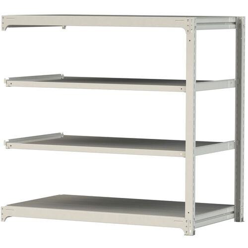 ■ヤマテック ボルトレス中量ラック 300kg/段 W1500&times;D910&times;H1500mm 天地4段 ホワイトグレー〔品番:3S55914WR〕【3381553:0】[法人・事業所限定][直送元][店頭受取不可]｜ホームセンターバロー　店