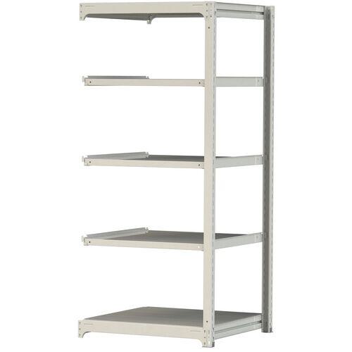 ■ヤマテック ボルトレス中量ラック 300kg/段 W900&times;D910&times;H2100mm 天地5段 ホワイトグレー〔品番:3S73915WR〕【3381567:0】[法人・事業所限定][直送元][店頭受取不可]｜ホームセンターバロー　店