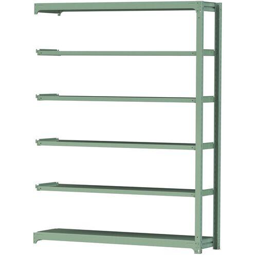 ■ヤマテック ボルトレス中量ラック 300kg/段 W1800×D480×H2400mm 天地6段 ライトグリーン〔品番:3S86486GR〕【3381569:0】[法人・事業所限定][直送元][店頭受取不可]