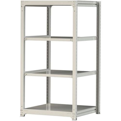 ■ヤマテック ボルトレス中量ラック 300kg/段 W900×D910×H1800mm 天地4段 ホワイトグレー〔品番:3S63914W〕【3381581:0】[法人・事業所限定][直送元][店頭受取不可]
