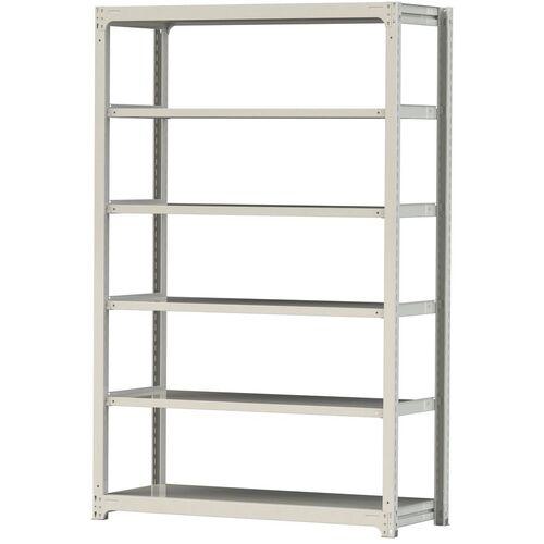 ■ヤマテック ボルトレス中量ラック 300kg/段 W1500×D620×H2400mm 天地6段 ホワイトグレー〔品番:3S85626W〕【3381601:0】[法人・事業所限定][直送元][店頭受取不可]