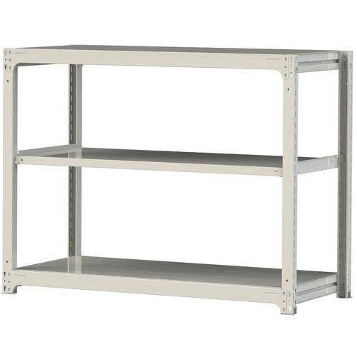 ■ヤマテック ボルトレス中量ラック 300kg/段 W1500×D700×H1200mm 天地3段 ホワイトグレー〔品番:3S45703W〕【3381612:0】[法人・事業所限定][直送元][店頭受取不可]