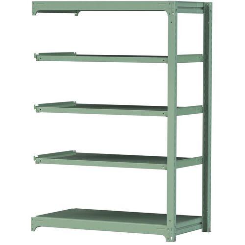 ■ヤマテック ボルトレス中量ラック 300kg/段 W1200×D700×H1800mm 天地5段 ライトグリーン〔品番:3S64705GR〕【3381613:0】[法人・事業所限定][直送元][店頭受取不可]