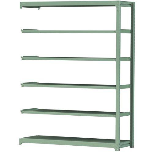 ■ヤマテック ボルトレス中量ラック 300kg/段 W1800×D620×H2400mm 天地6段 ライトグリーン〔品番:3S86626GR〕【3381614:0】[法人・事業所限定][直送元][店頭受取不可]
