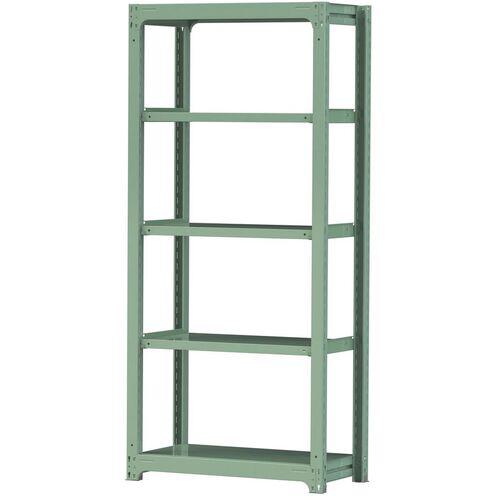 ■ヤマテック ボルトレス中量ラック 300kg/段 W900&times;D480&times;H2100mm 天地5段 ライトグリーン〔品番:3S73485G〕【3381630:0】[法人・事業所限定][直送元][店頭受取不可]｜ホームセンターバロー　店 22,961円