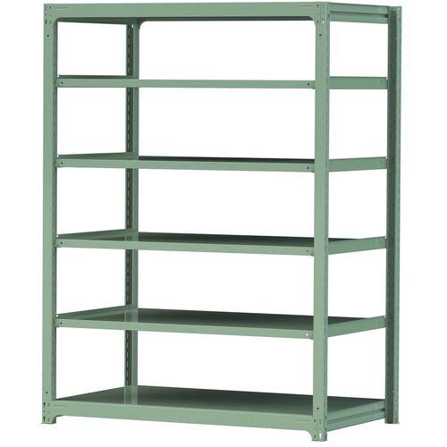 ■ヤマテック ボルトレス中量ラック 300kg/段 W1500×D910×H2100mm 天地6段 ライトグリーン〔品番:3S75916G〕【3382227:0】[法人・事業所限定][直送元][店頭受取不可] 43,758円