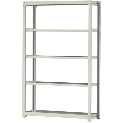 ■ヤマテック ボルトレス中量ラック 300kg/段 W1500×D480×H2400mm 天地5段 ホワイトグレー〔品番:3S85485W〕【3382242:0】[法人・事業所限定][直送元][店頭受取不可]