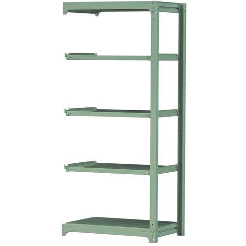 ■ヤマテック ボルトレス中量ラック 300kg/段 W900×D620×H2100mm 天地5段 ライトグリーン〔品番:3S73625GR〕【3382248:0】[法人・事業所限定][直送元][店頭受取不可]