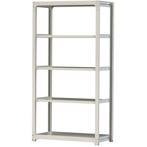 ■ヤマテック ボルトレス中量ラック 300kg/段 W1200×D620×H2400mm 天地5段 ホワイトグレー〔品番:3S84625W〕【3382258:0】[法人・事業所限定][直送元][店頭受取不可]