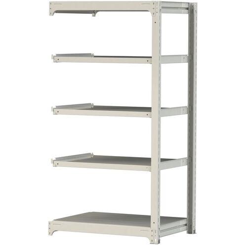■ヤマテック ボルトレス中量ラック 300kg/段 W900×D700×H1800mm 天地5段 ホワイトグレー〔品番:3S63705WR〕【3382886:0】[法人・事業所限定][直送元][店頭受取不可]