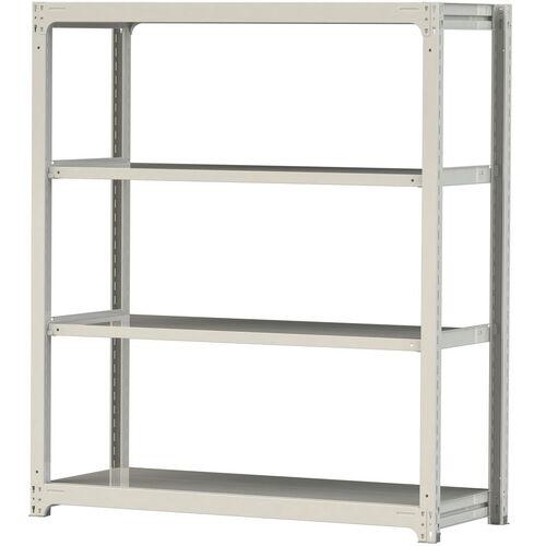 ■ヤマテック ボルトレス中量ラック 300kg/段 W1500&times;D620&times;H1800mm 天地4段 ホワイトグレー〔品番:3S65624W〕【3382896:0】[法人・事業所限定][直送元][店頭受取不可]｜ホームセンターバロー　店