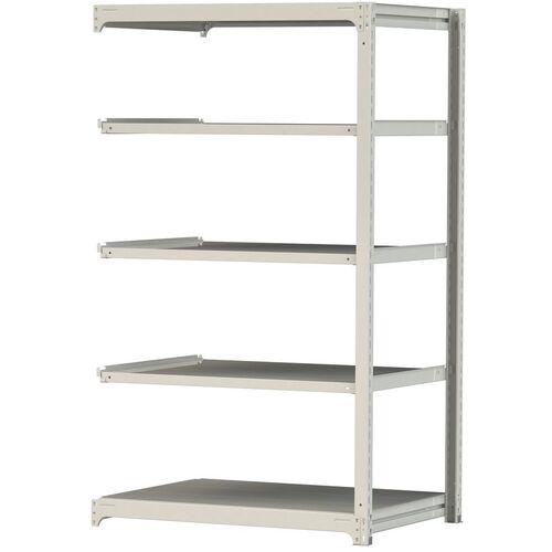 ■ヤマテック ボルトレス中量ラック 300kg/段 W1200&times;D910&times;H2100mm 天地5段 ホワイトグレー〔品番:3S74915WR〕【3382899:0】[法人・事業所限定][直送元][店頭受取不可]｜ホームセンターバロー　店