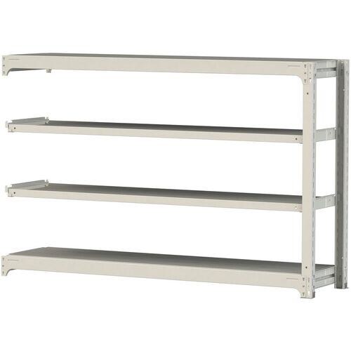 ■ヤマテック ボルトレス中量ラック 300kg/段 W1800&times;D480&times;H1200mm 天地4段 ホワイトグレー〔品番:3S46484WR〕【3382903:0】[法人・事業所限定][直送元][店頭受取不可]｜ホームセンターバロー　店