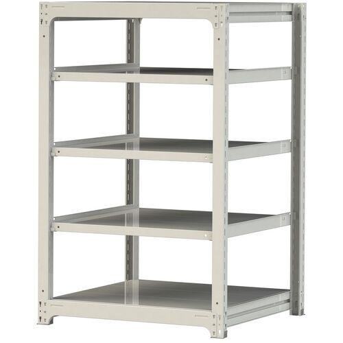 ■ヤマテック ボルトレス中量ラック 300kg/段 W900&times;D910&times;H1500mm 天地5段 ホワイトグレー〔品番:3S53915W〕【3382925:0】[法人・事業所限定][直送元][店頭受取不可]｜ホームセンターバロー　店