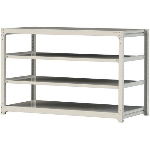 ■ヤマテック ボルトレス中量ラック 300kg/段 W1800&times;D910&times;H1200mm 天地4段 ホワイトグレー〔品番:3S46914W〕【3382934:0】[法人・事業所限定][直送元][店頭受取不可]｜ホームセンターバロー　店
