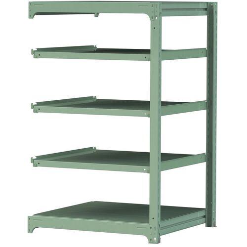■ヤマテック ボルトレス中量ラック 300kg/段 W900×D910×H1500mm 天地5段 ライトグリーン〔品番:3S53915GR〕【3382935:0】[法人・事業所限定][直送元][店頭受取不可]