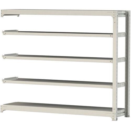 ■ヤマテック ボルトレス中量ラック 300kg/段 W1800&times;D480&times;H1500mm 天地5段 ホワイトグレー〔品番:3S56485WR〕【3382949:0】[法人・事業所限定][直送元][店頭受取不可]｜ホームセンターバロー　店