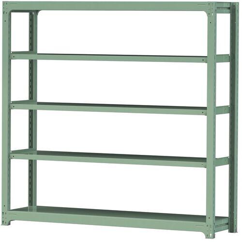 ■ヤマテック ボルトレス中量ラック 300kg/段 W1800×D480×H1800mm 天地5段 ライトグリーン〔品番:3S66485G〕【3382989:0】[法人・事業所限定][直送元][店頭受取不可]