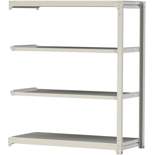 ■ヤマテック ボルトレス中量ラック 300kg/段 W1500×D700×H1800mm 天地4段 ホワイトグレー〔品番:3S65704WR〕【3382992:0】[法人・事業所限定][直送元][店頭受取不可]