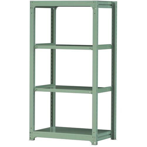 ■ヤマテック ボルトレス中量ラック 300kg/段 W900×D620×H1800mm 天地4段 ライトグリーン〔品番:3S63624G〕【3383567:0】[法人・事業所限定][直送元][店頭受取不可]