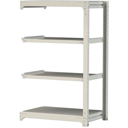 ■ヤマテック ボルトレス中量ラック 300kg/段 W900×D620×H1500mm 天地4段 ホワイトグレー〔品番:3S53624WR〕【3383612:0】[法人・事業所限定][直送元][店頭受取不可]