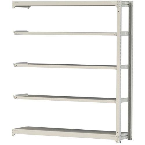 ■ヤマテック ボルトレス中量ラック 300kg/段 W1800×D480×H2100mm 天地5段 ホワイトグレー〔品番:3S76485WR〕【3383617:0】[法人・事業所限定][直送元][店頭受取不可]