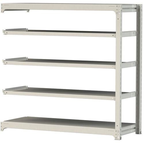 ■ヤマテック ボルトレス中量ラック 300kg/段 W1500×D620×H1500mm 天地5段 ホワイトグレー〔品番:3S55625WR〕【3383624:0】[法人・事業所限定][直送元][店頭受取不可]