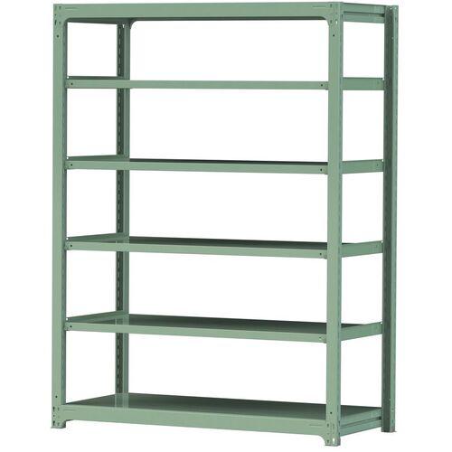■ヤマテック ボルトレス中量ラック 300kg/段 W1500×D700×H2100mm 天地6段 ライトグリーン〔品番:3S75706G〕【3383630:0】[法人・事業所限定][直送元][店頭受取不可]