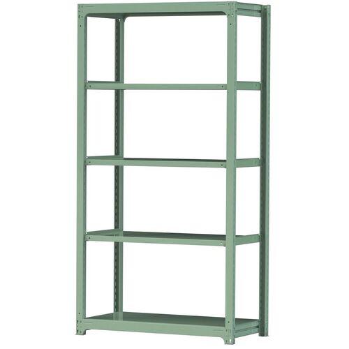 ■ヤマテック ボルトレス中量ラック 300kg/段 W1200×D620×H2400mm 天地5段 ライトグリーン〔品番:3S84625G〕【3383664:0】[法人・事業所限定][直送元][店頭受取不可]