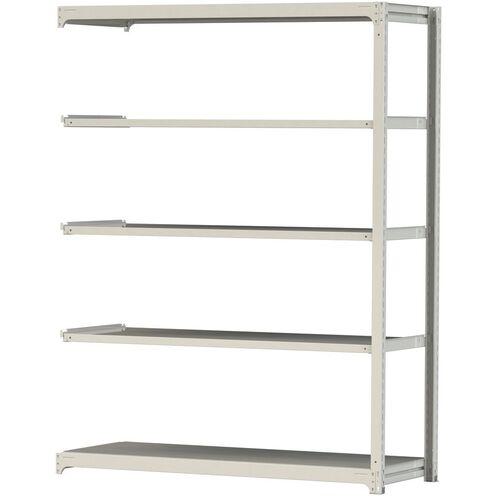 ■ヤマテック ボルトレス中量ラック 300kg/段 W1800×D700×H2400mm 天地5段 ホワイトグレー〔品番:3S86705WR〕【3384254:0】[法人・事業所限定][直送元][店頭受取不可]