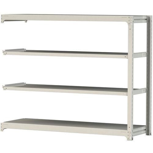 ■ヤマテック ボルトレス中量ラック 300kg/段 W1800&times;D620&times;H1500mm 天地4段 ホワイトグレー〔品番:3S56624WR〕【3384270:0】[法人・事業所限定][直送元][店頭受取不可]｜ホームセンターバロー　店