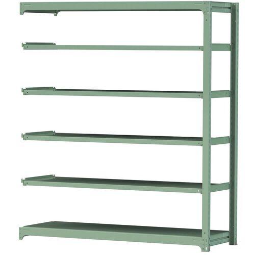 ■ヤマテック ボルトレス中量ラック 300kg/段 W1800×D620×H2100mm 天地6段 ライトグリーン〔品番:3S76626GR〕【3384273:0】[法人・事業所限定][直送元][店頭受取不可]