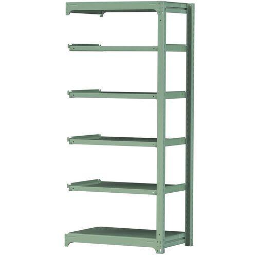 ■ヤマテック ボルトレス中量ラック 300kg/段 W900×D620×H2100mm 天地6段 ライトグリーン〔品番:3S73626GR〕【3384275:0】[法人・事業所限定][直送元][店頭受取不可]