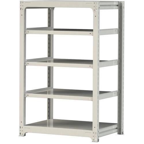 ■ヤマテック ボルトレス中量ラック 300kg/段 W900×D700×H1500mm 天地5段 ホワイトグレー〔品番:3S53705W〕【3384279:0】[法人・事業所限定][直送元][店頭受取不可]