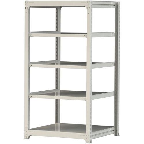 ■ヤマテック ボルトレス中量ラック 300kg/段 W900×D910×H1800mm 天地5段 ホワイトグレー〔品番:3S63915W〕【3384282:0】[法人・事業所限定][直送元][店頭受取不可]