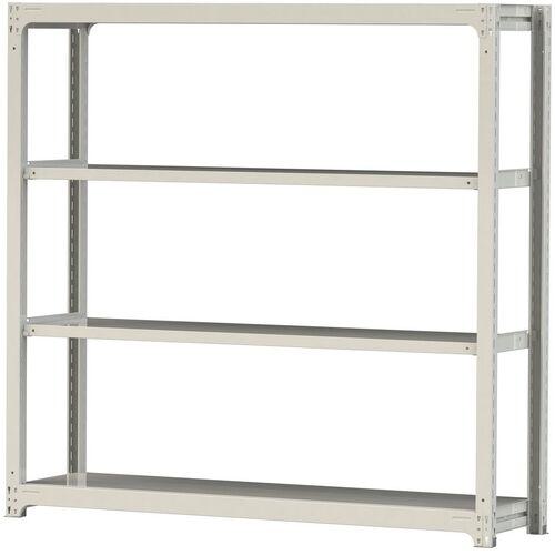 ■ヤマテック ボルトレス中量ラック 300kg/段 W1800&times;D480&times;H1800mm 天地4段 ホワイトグレー〔品番:3S66484W〕【3384311:0】[法人・事業所限定][直送元][店頭受取不可]｜ホームセンターバロー　店