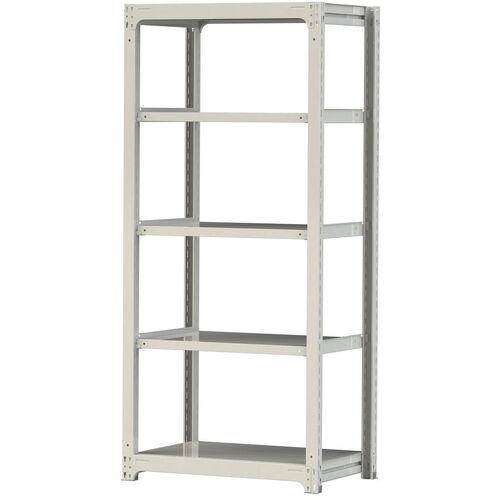 ■ヤマテック ボルトレス中量ラック 300kg/段 W900×D620×H2100mm 天地5段 ホワイトグレー〔品番:3S73625W〕【3384316:0】[法人・事業所限定][直送元][店頭受取不可]