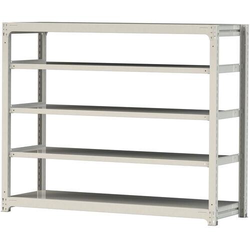 ■ヤマテック ボルトレス中量ラック 300kg/段 W1800×D620×H1500mm 天地5段 ホワイトグレー〔品番:3S56625W〕【3384334:0】[法人・事業所限定][直送元][店頭受取不可]