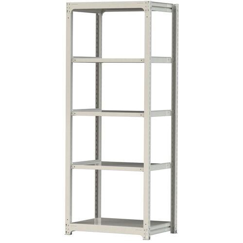 ■ヤマテック ボルトレス中量ラック 300kg/段 W900&times;D700&times;H2400mm 天地5段 ホワイトグレー〔品番:3S83705W〕【3384930:0】[法人・事業所限定][直送元][店頭受取不可]｜ホームセンターバロー　店