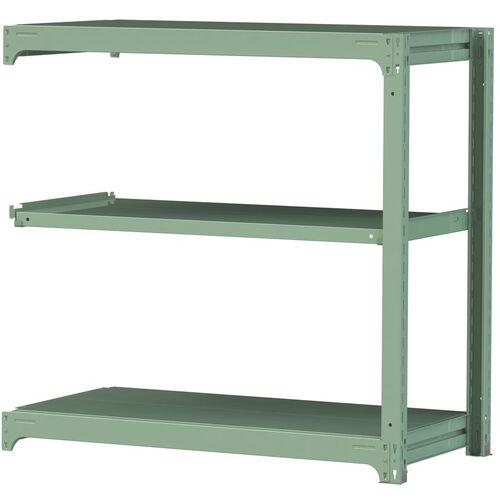 ■ヤマテック ボルトレス中量ラック 300kg/段 W1200×D620×H1200mm 天地3段 ライトグリーン〔品番:3S44623GR〕【3384941:0】[法人・事業所限定][直送元][店頭受取不可] 19,246円
